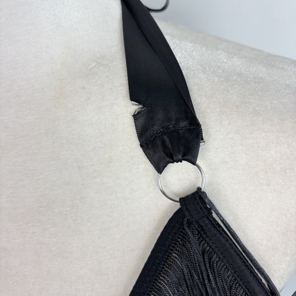 Thistle and Spire Fringe Benefts Slip in Black Size M/L - Picture 5 of 13